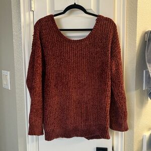 Pink Rose Brown Sweater